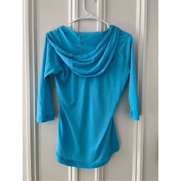 Mountain hardware lightweight 3/4 length turquoise hoodie S - Picture 3 of 5